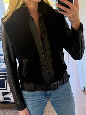 Schott NYC Shearling Leather Jacket